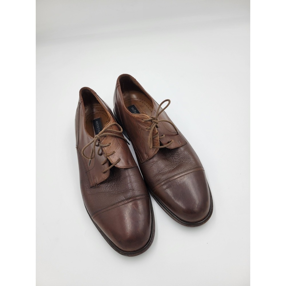 Bostonian Luxe Brown Leather Cap Toe‎ Oxfords Men's Sz 9 Made in Italy Career